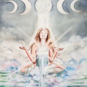 Original Artwork “Divine Feminine” for card in Shakti Wisdom Oracle Deck